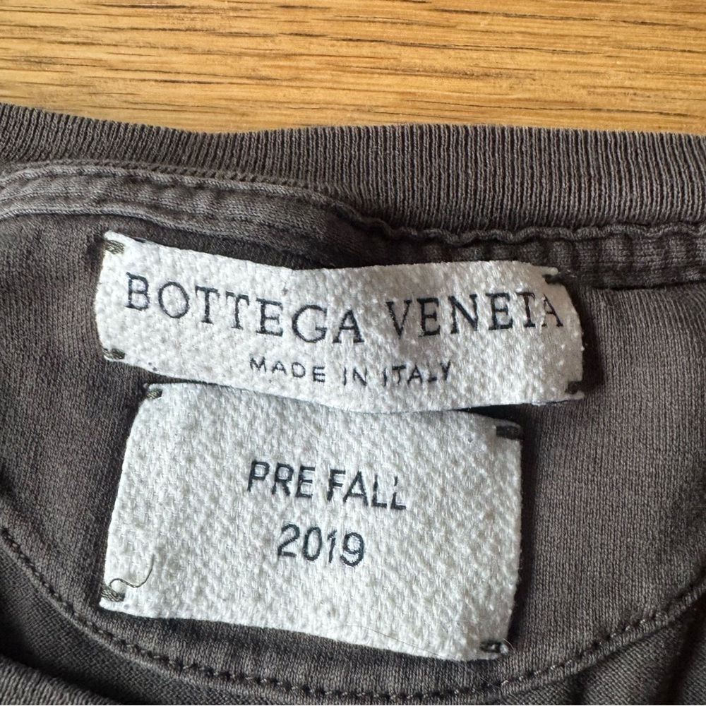 Bottega Veneta 52 Mens Large T Shirt Brown Crew Neck Short Sleeve Cotton - Picture 5 of 11